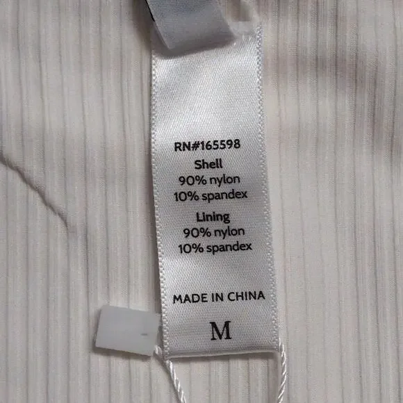 Andie Asbury Ribbed One Piece Coco High Neck Low Back Adjustable M New - Picture 7 of 10